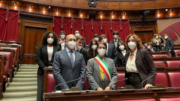 Ravenna, Ouidad Bakkali e gli studenti della Consulta alla Camera dei Deputati Ravenna, Ouidad Bakkali e gli studenti della Consulta alla Camera dei Deputati