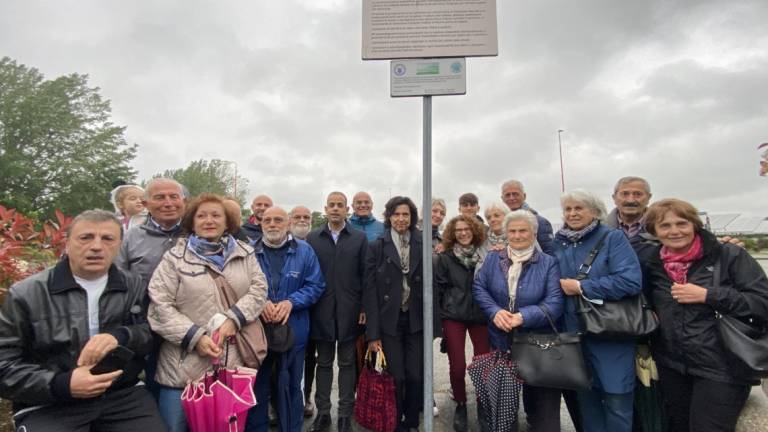 Cesena cammina: targa in ricordo dei volontari del progetto Brighi e Milandri Cesena cammina: targa in ricordo dei volontari del progetto Brighi e Milandri