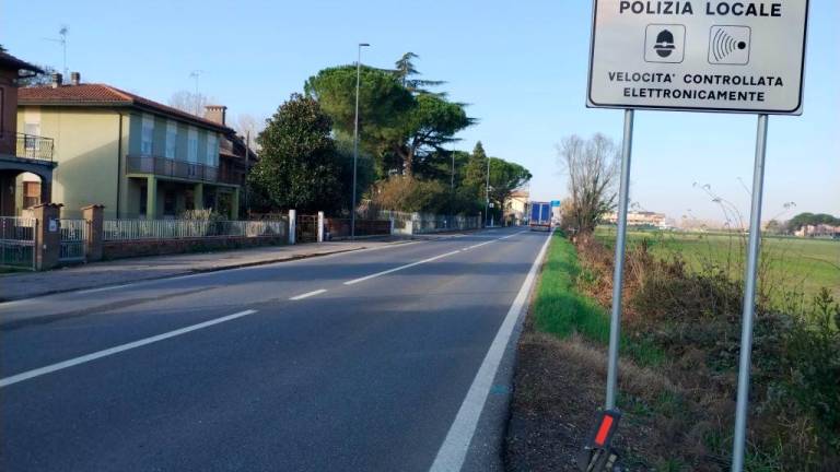 Il tratto di strada su cui insiste il velocar di Mezzano Il tratto di strada su cui insiste il velocar di Mezzano