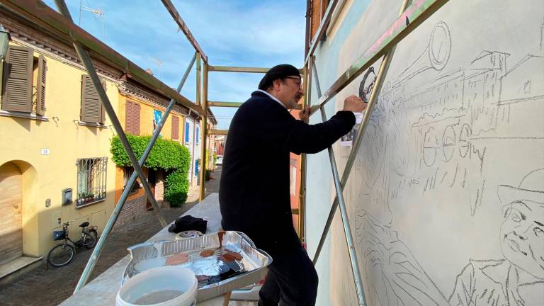 Rimini, nuovi murales felliniani al Borgo San Giuliano Rimini, nuovi murales felliniani al Borgo San Giuliano