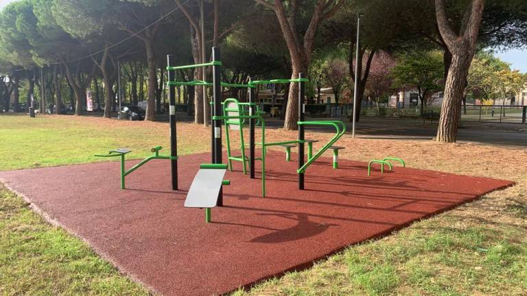 Riccione, al parco di San Lorenzo un fitness park Riccione, al parco di San Lorenzo un fitness park