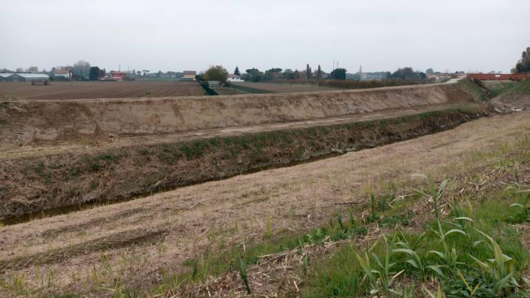 Il torrente Pisciatello a Cesenatico a lavori ultimati Il torrente Pisciatello a Cesenatico a lavori ultimati