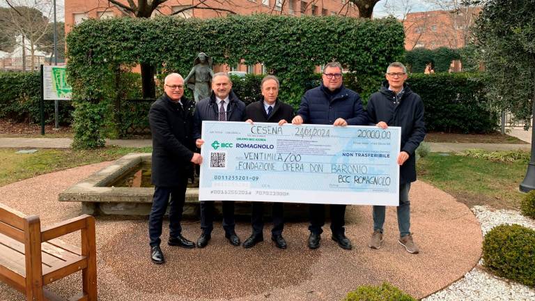 Cesena, da Bcc Romagnolo 20mila euro alla Fondazione Opera Don Baronio Cesena, da Bcc Romagnolo 20mila euro alla Fondazione Opera Don Baronio