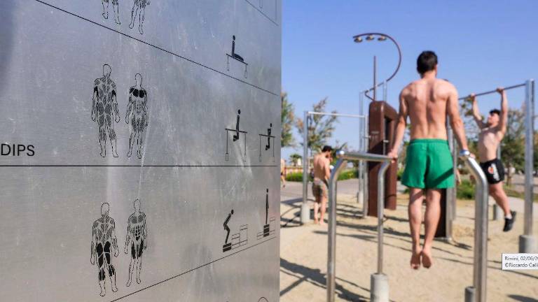 Palestra all’aperto al Parco del mare a Rimini Palestra all’aperto al Parco del mare a Rimini