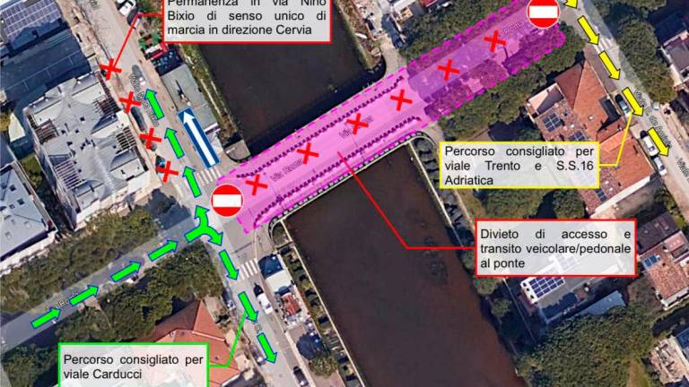 Cesenatico, chiude il ponte di viale Roma Cesenatico, chiude il ponte di viale Roma