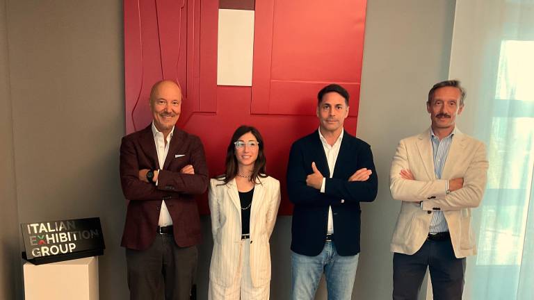 Corrado Peraboni (AD IEG), Lucrezia Sacchi (marketing director IBF), Francesco Ferrario (commercial director IBF) e Fabrizio Ravasio (managing director IBF) Corrado Peraboni (AD IEG), Lucrezia Sacchi (marketing director IBF), Francesco Ferrario (commercial director IBF) e Fabrizio Ravasio (managing director IBF)