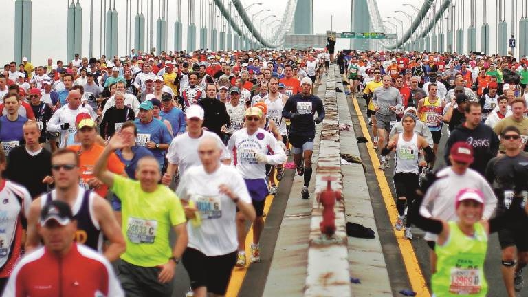 Padre e figlia alla maratona di New York Padre e figlia alla maratona di New York
