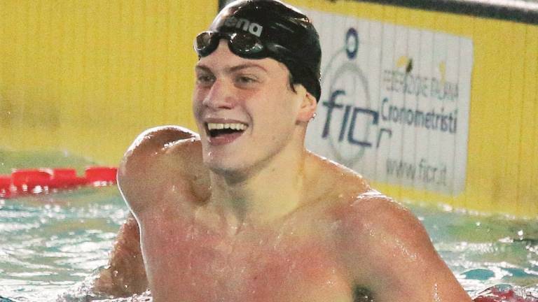 Sabbioni conquista l'oro sui 100 dorso alle Olimpiadi giovanili Sabbioni conquista l'oro sui 100 dorso alle Olimpiadi giovanili