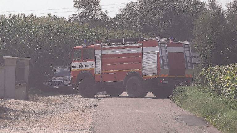 Incendio in un capannone a Pievesestina Incendio in un capannone a Pievesestina