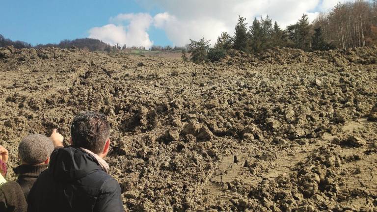 Frana a Montevecchio: lavori di contenimento Frana a Montevecchio: lavori di contenimento