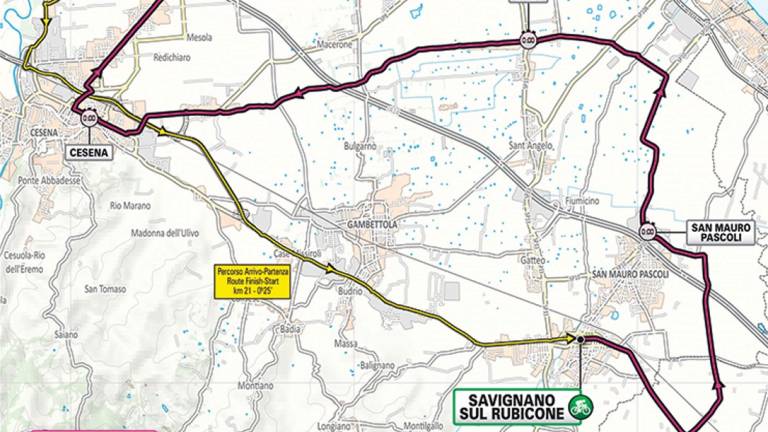 Ciclismo Giro d'Italia: Savignano, Santarcangelo, San Mauro Pascoli e Cesena: il percorso della cronometro Ciclismo Giro d'Italia: Savignano, Santarcangelo, San Mauro Pascoli e Cesena: il percorso della cronometro