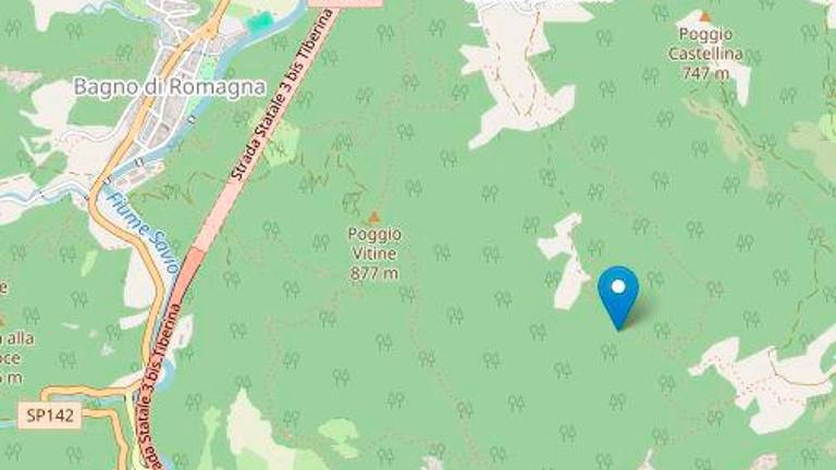 La mappa con l’epicentro del terremoto La mappa con l’epicentro del terremoto