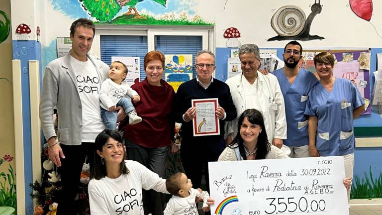 Ravenna, donazione a Pediatria nel nome della piccola Sofia Ravenna, donazione a Pediatria nel nome della piccola Sofia