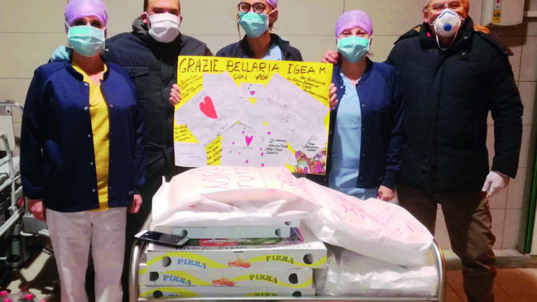 Da Bellaria pizze per dire grazie a medici e infermieri Da Bellaria pizze per dire grazie a medici e infermieri