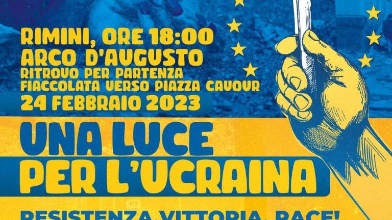 Rimini, il 24 febbraio fiaccolata per la pace in Ucraina Rimini, il 24 febbraio fiaccolata per la pace in Ucraina