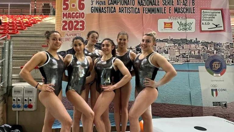 Ginnastica artistica, Riccione in A1 col brivido Ginnastica artistica, Riccione in A1 col brivido