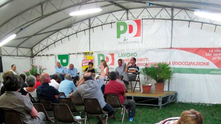 Una vecchia festa del Pd a Rimini Una vecchia festa del Pd a Rimini