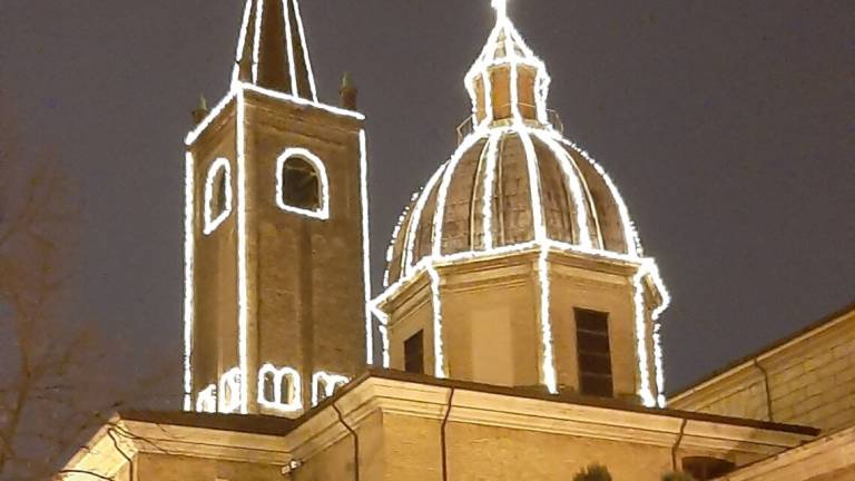 Forlì, Duomo illuminato per la patrona Forlì, Duomo illuminato per la patrona