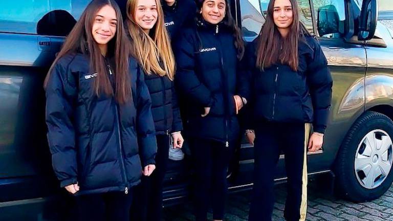 Le ginnaste della Biancoverde Imola che ieri sono salite a Montichiari Le ginnaste della Biancoverde Imola che ieri sono salite a Montichiari