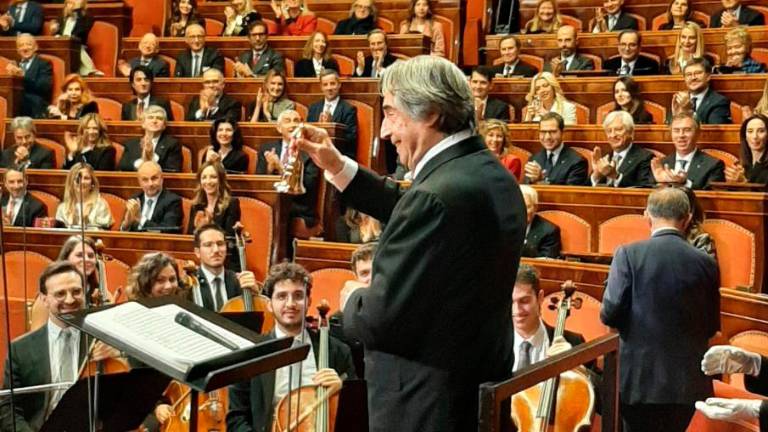 Riccardo Muti ieri in Senato Riccardo Muti ieri in Senato