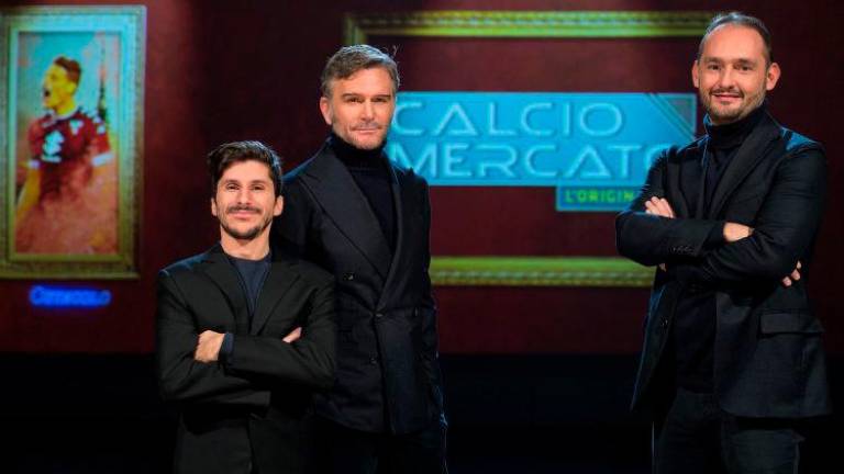 Da sinistra Fayna, Alessandro Bonan e Gianluca Di Marzio Da sinistra Fayna, Alessandro Bonan e Gianluca Di Marzio