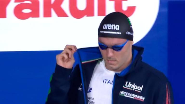 Simone Cerasuolo prima della partenza Simone Cerasuolo prima della partenza