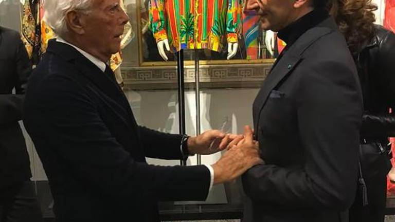 Giorgio Armani con Federico Marchetti Giorgio Armani con Federico Marchetti
