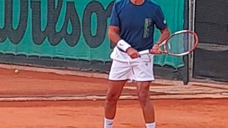 Mirko Giardi in campo a Villa Mussolini Mirko Giardi in campo a Villa Mussolini