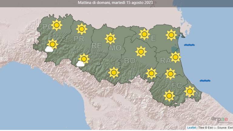 Meteo Romagna, Ferragosto col sole in una settimana di tempo stabile Meteo Romagna, Ferragosto col sole in una settimana di tempo stabile