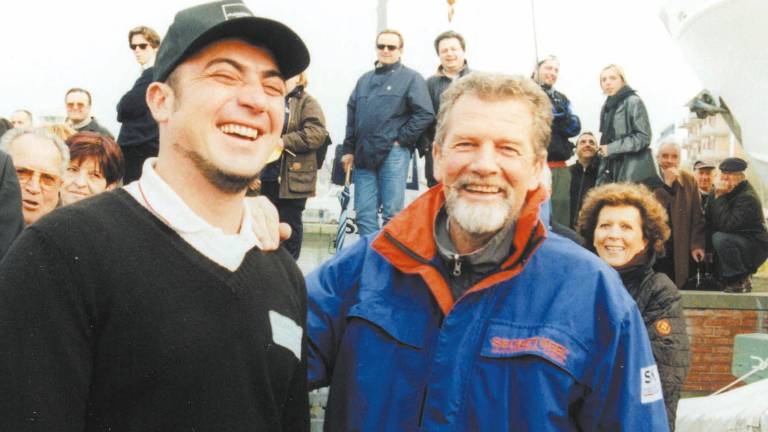 Simone Bianchetti con Cino Ricci, due leggende della vela romagnola Simone Bianchetti con Cino Ricci, due leggende della vela romagnola