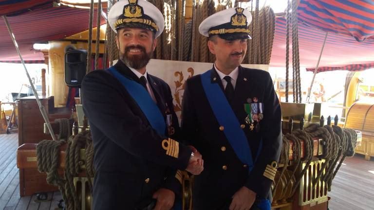 Forlì, Bacchi da allievo al timone della Vespucci come comandante Forlì, Bacchi da allievo al timone della Vespucci come comandante
