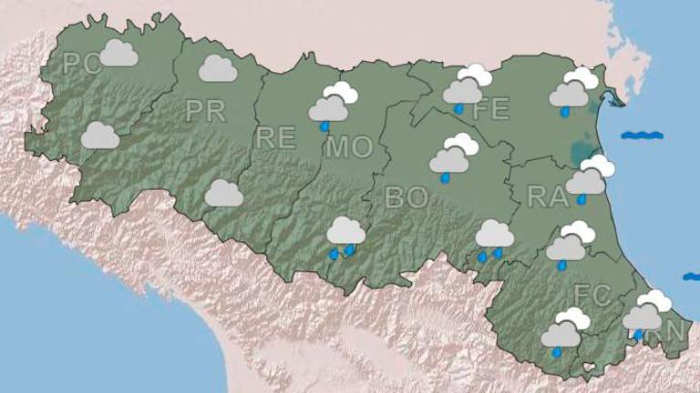 Le previsioni di Arpae per martedì 21 ottobre Le previsioni di Arpae per martedì 21 ottobre