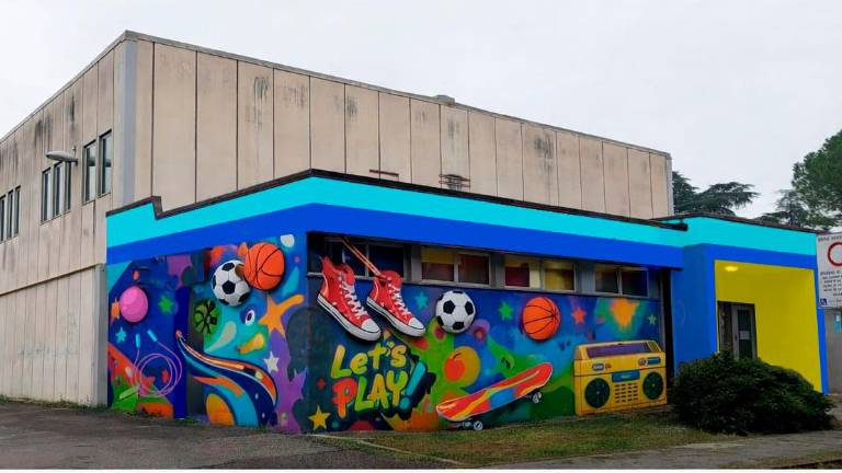 Borgo Tossignano, un murales per la palestra grazie al consiglio comunale dei ragazzi