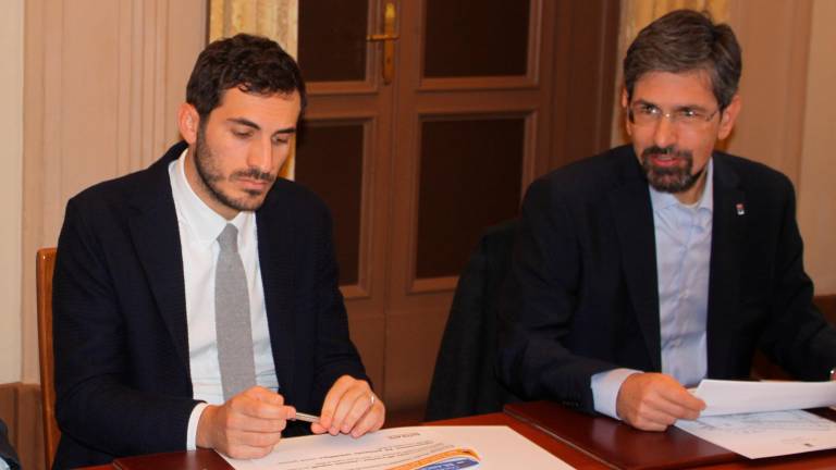 Il sindaco di Cesena Enzo Lattuca e l’assessore alla Cultura Camillo Acerb