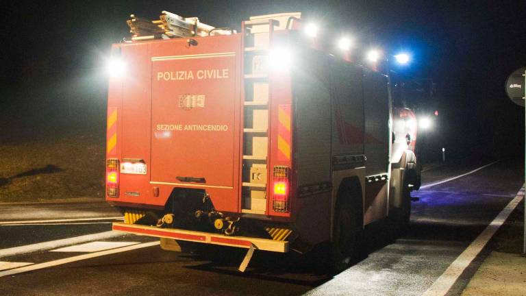 Sul posto è intervenuta la Sezione Antincendio della Polizia Civile