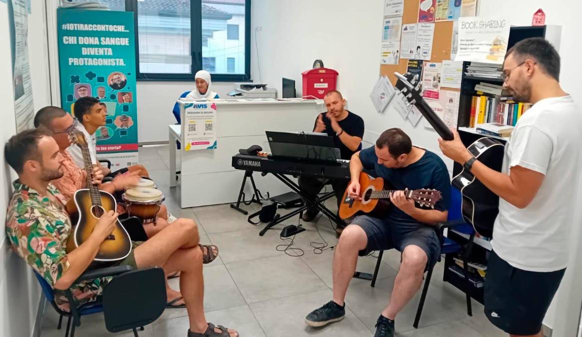 L’accompagnamento musicale durante le donazioni