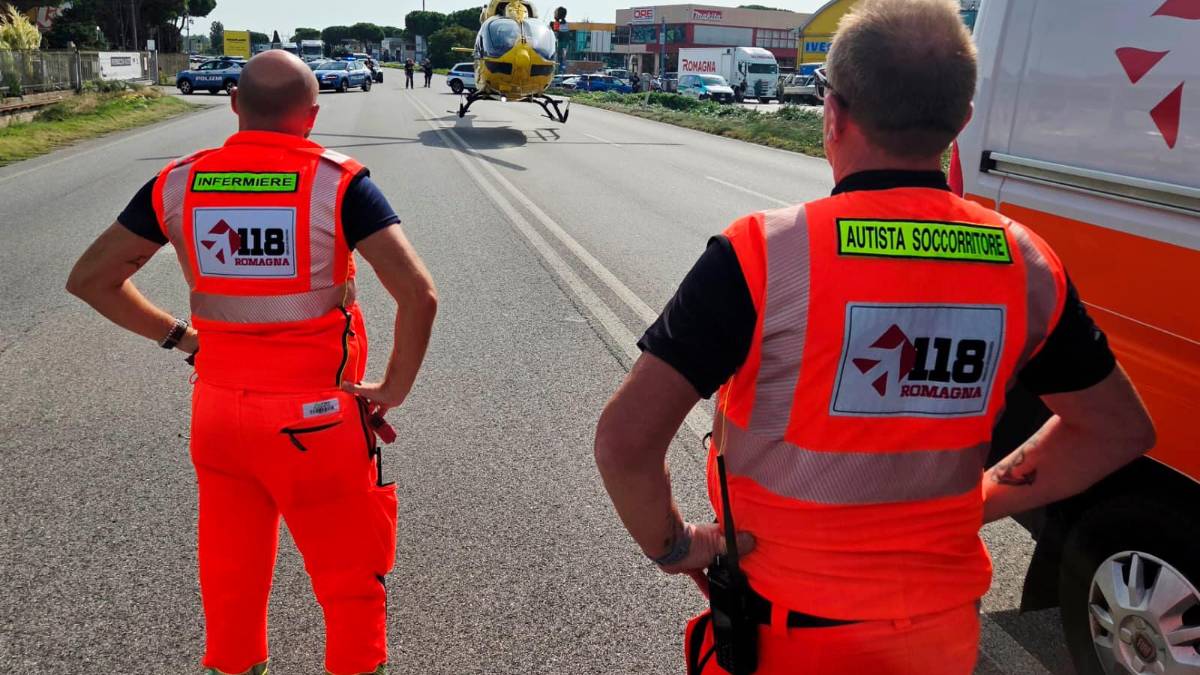 Rimini, incidente sulla via Emilia: grave scooterista - Gallery