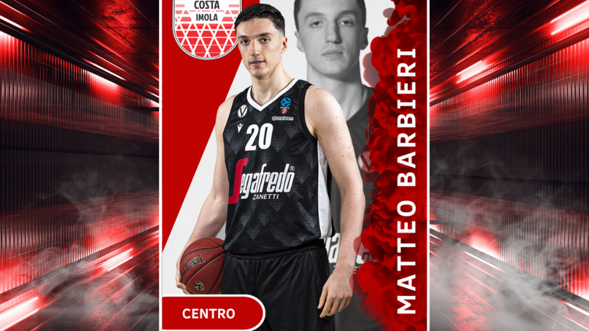 Basket B, l'Andrea Costa ingaggia il pivot Matteo Barbieri in prestito dalla Virtus Bologna
