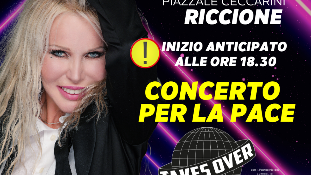 Riccione, concerto per la pace anticipato alle 18.30