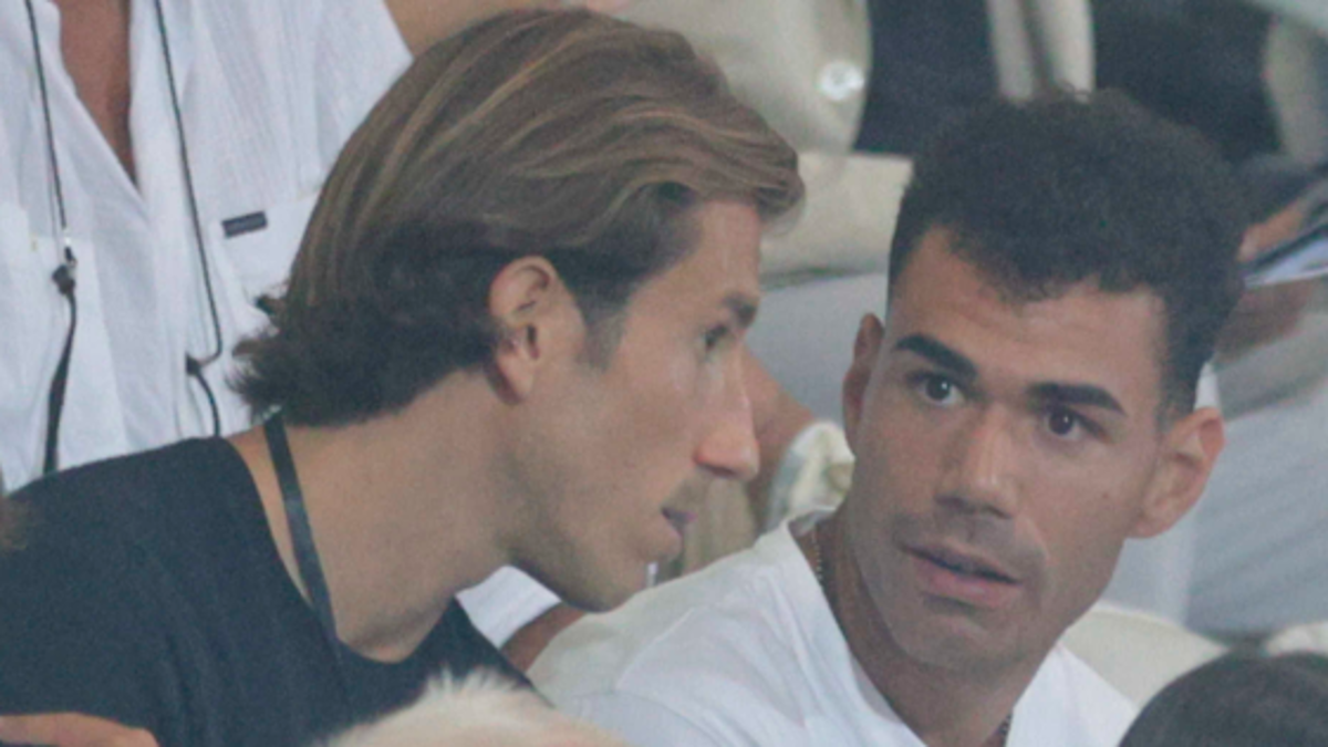 Massimiliano Mangraviti e Luca Ferretti in tribuna al Manuzzi durante Cesena-Sampdoria (Zanotti)
