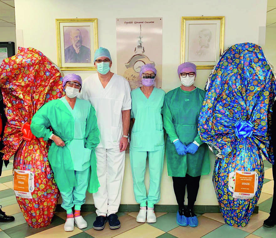 Riccione, uova di Pasqua agli operatori in prima linea