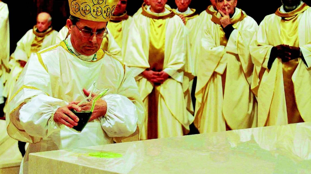 Benedizione per i nuovi lavori in cattedrale