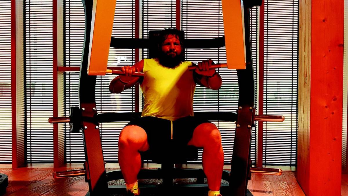 Martin Castrogiovanni in visita alla Technogym