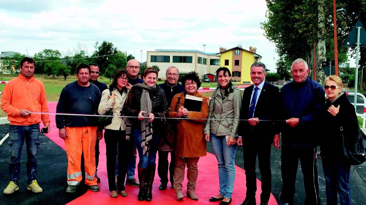Inaugurato il nuovo tratto di pista ciclabile su via Dismano