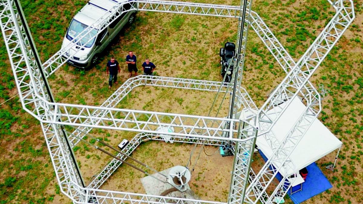 Un parco tecnologico a tre dimensioni con la maxi stampante alta 12 metri