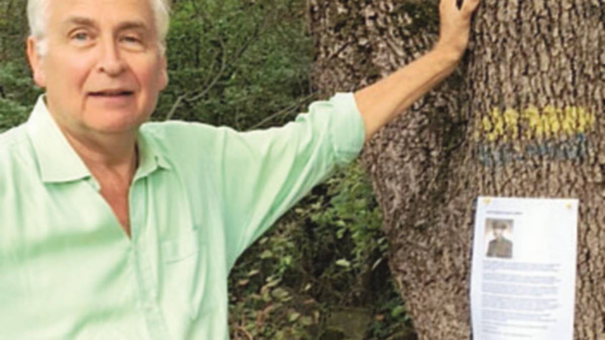 Un grazie su un albero «per avere protetto papà»