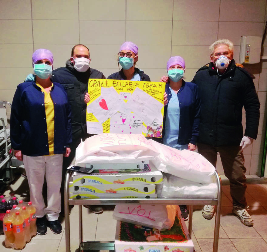 Da Bellaria pizze per dire grazie a medici e infermieri