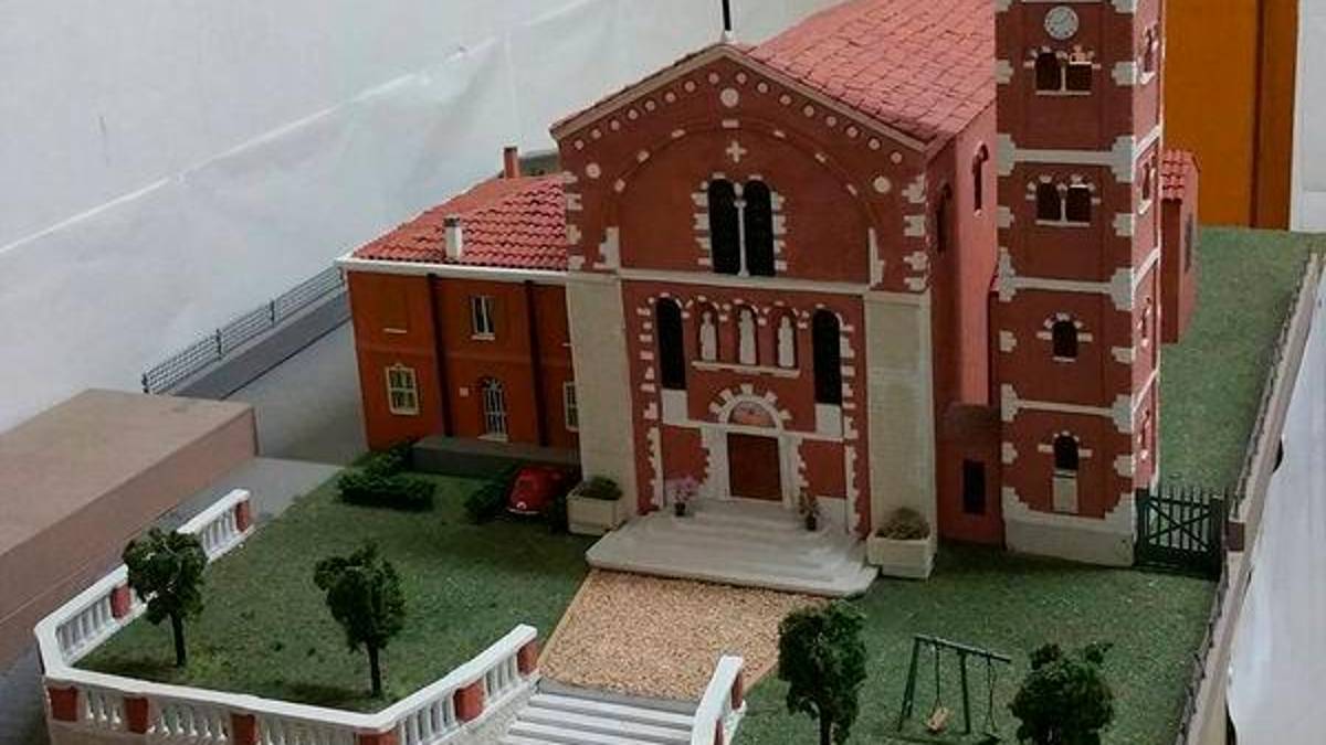 Il modellino della chiesa di Borello