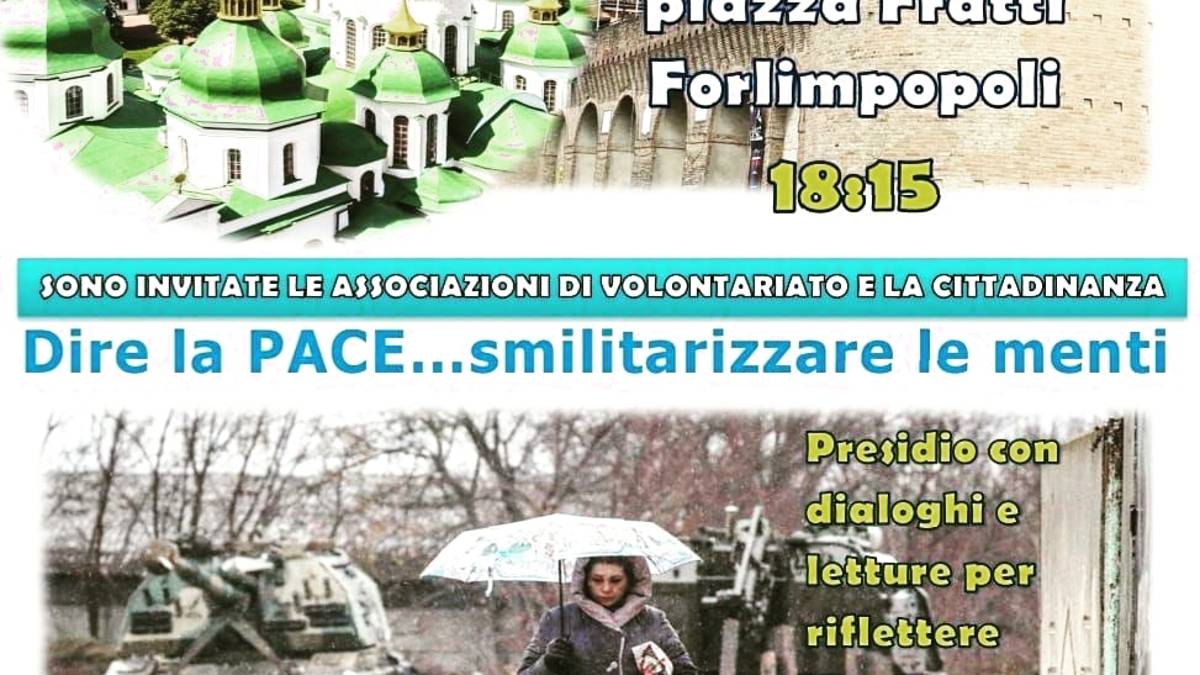 Forlimpopoli, martedì presidio per la pace in piazza Fratti