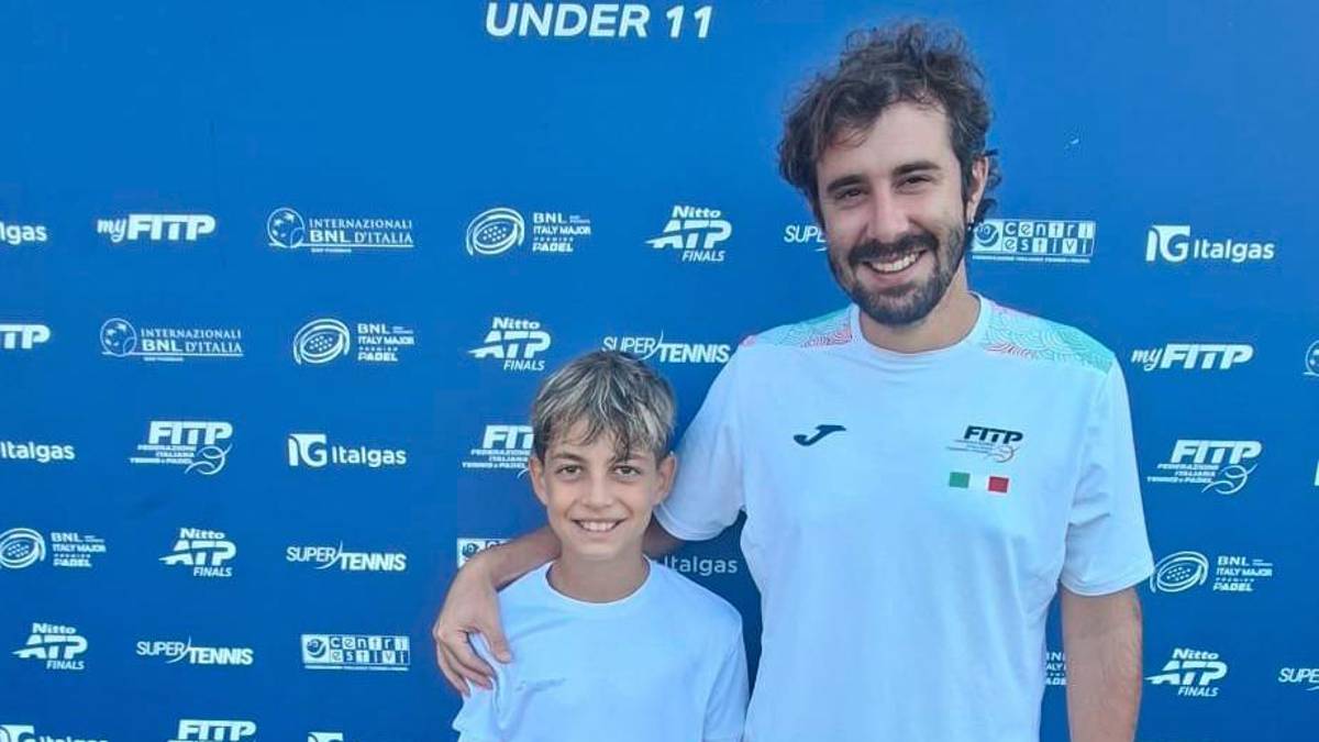 Mattia Sena con il tecnico Federico Bronzetti